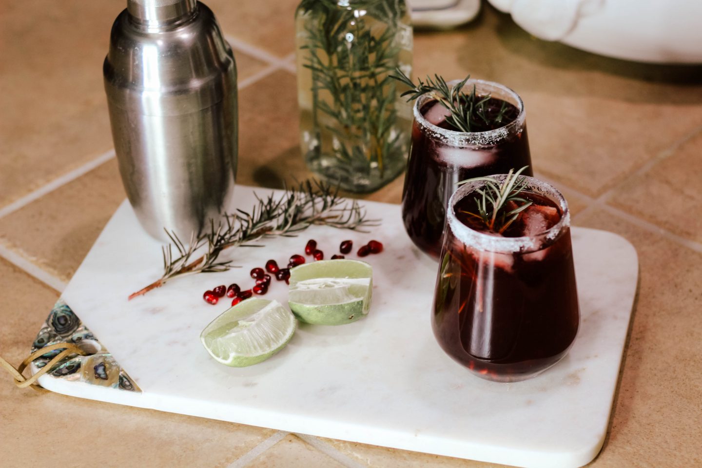 My Favorite At-Home Winter Cocktail – Pomegranate Rosemary Spritz